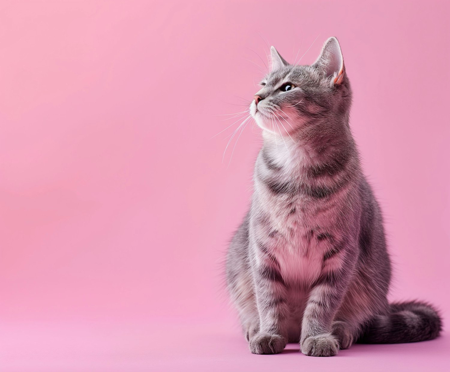 Elegant Grey Tabby Cat