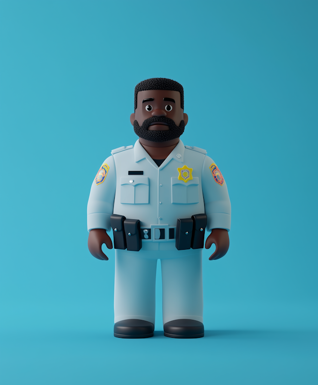 3D Rendered Police Officer Character