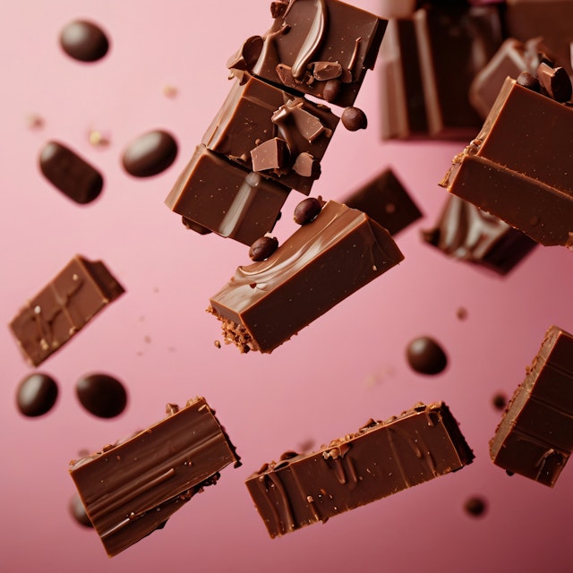 Floating Chocolates and Coffee Beans