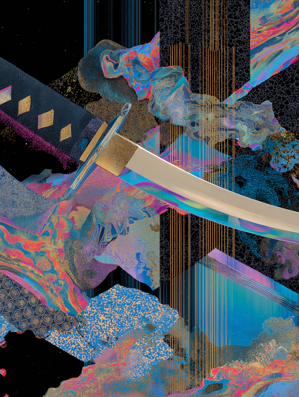 Abstract Katana Art