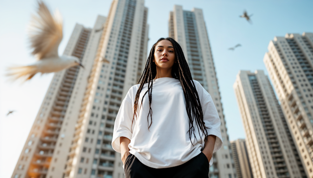 Confident Woman in Urban Setting