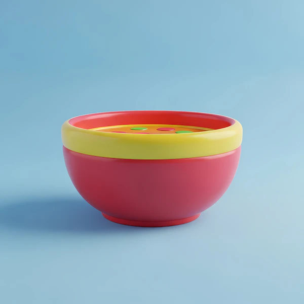 Colorful Bowl with Liquid