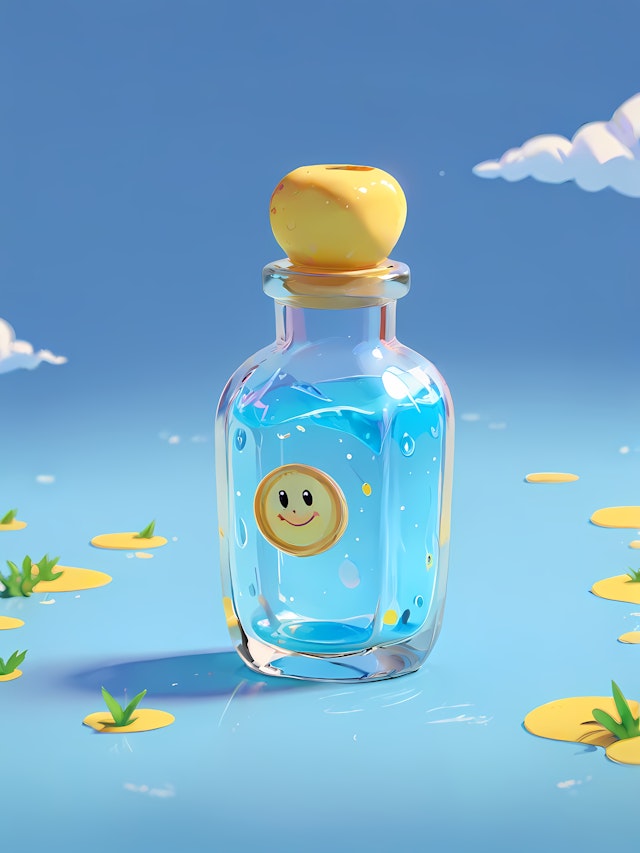 Whimsical Glass Bottle