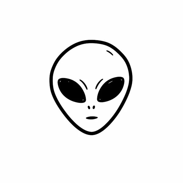 Alien Face Illustration
