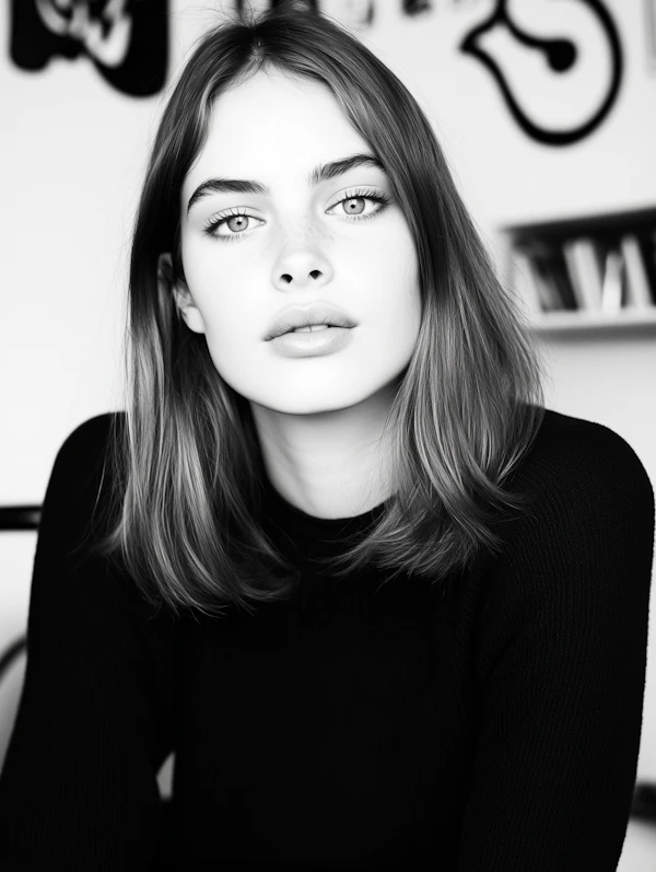 Black-and-White Portrait