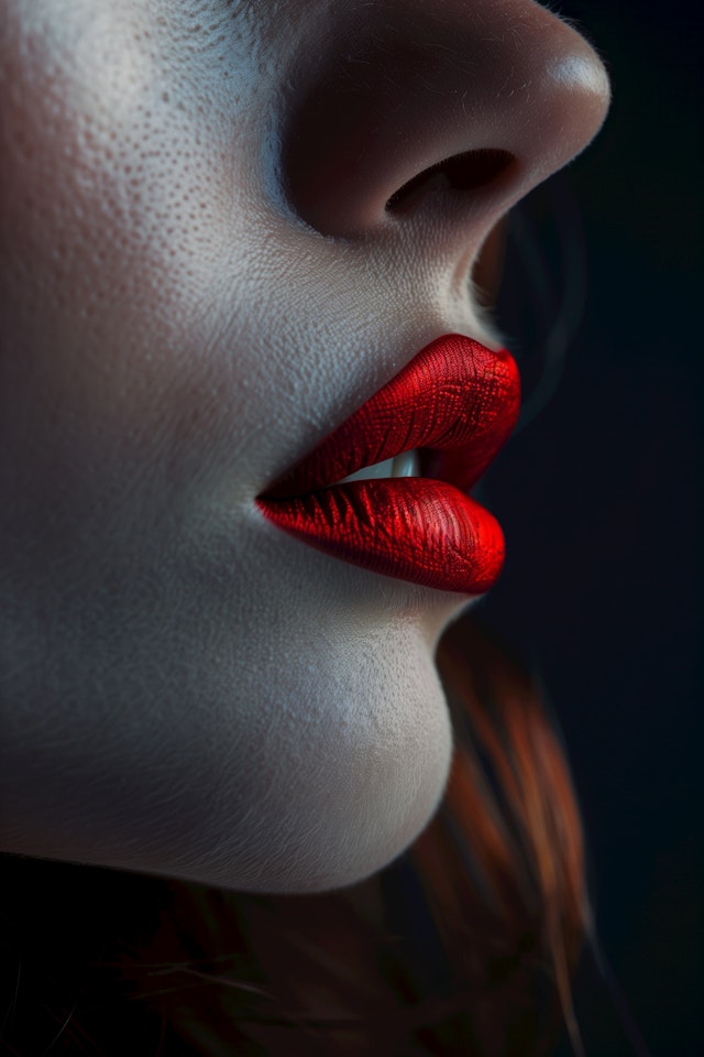 Close-up of Red Lips