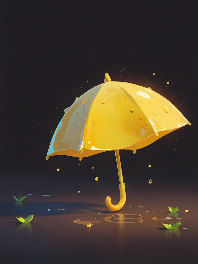 Yellow Umbrella Scene