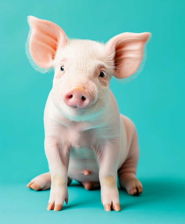 Charming Piglet Portrait