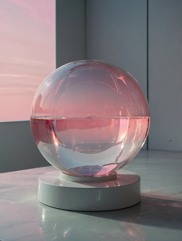 Glass Sphere on Base