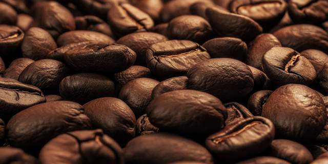 Close-up of Roasted Coffee Beans