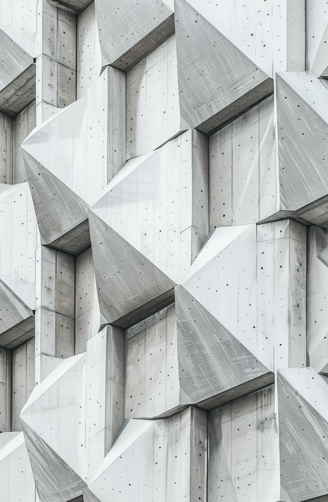 Geometric Concrete Building Facade