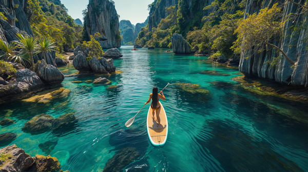 Paddleboarding Adventure in Nature