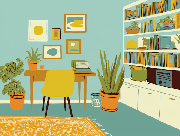 Cozy Home Office Scene