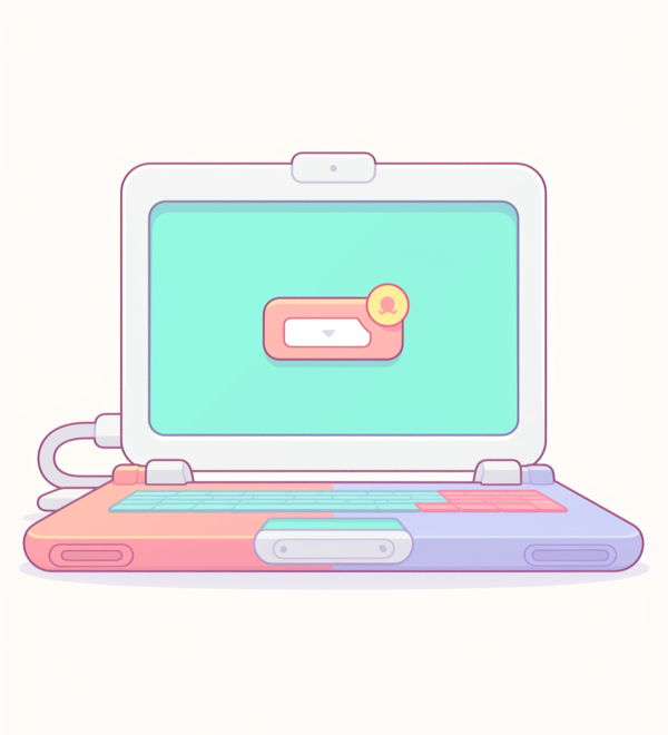 Stylized Laptop Illustration