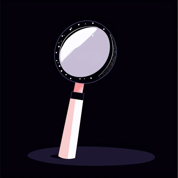 Stylized Magnifying Glass Illustration