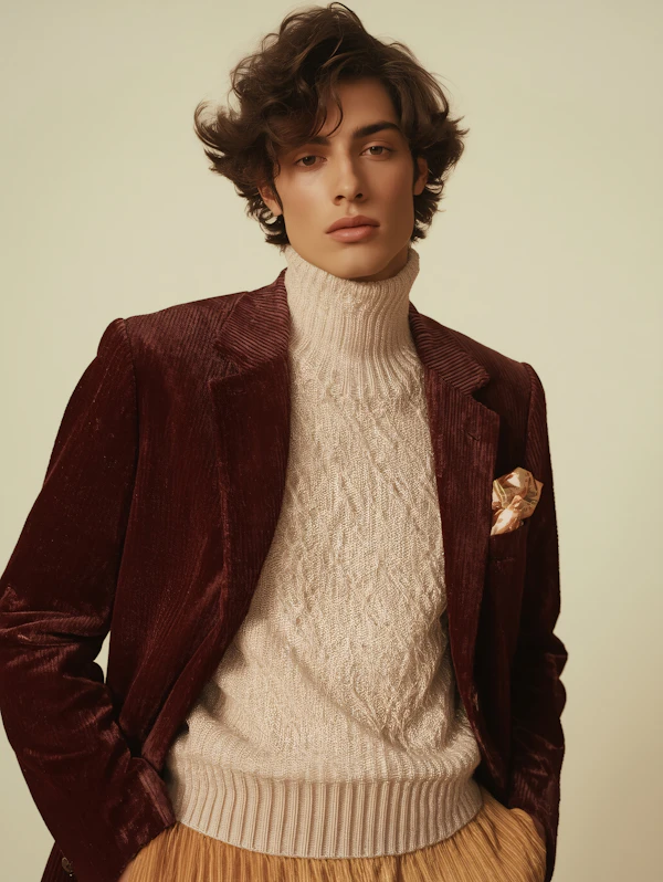 Stylish Man in Velvet