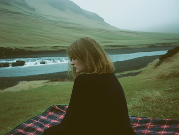 Woman by Misty River