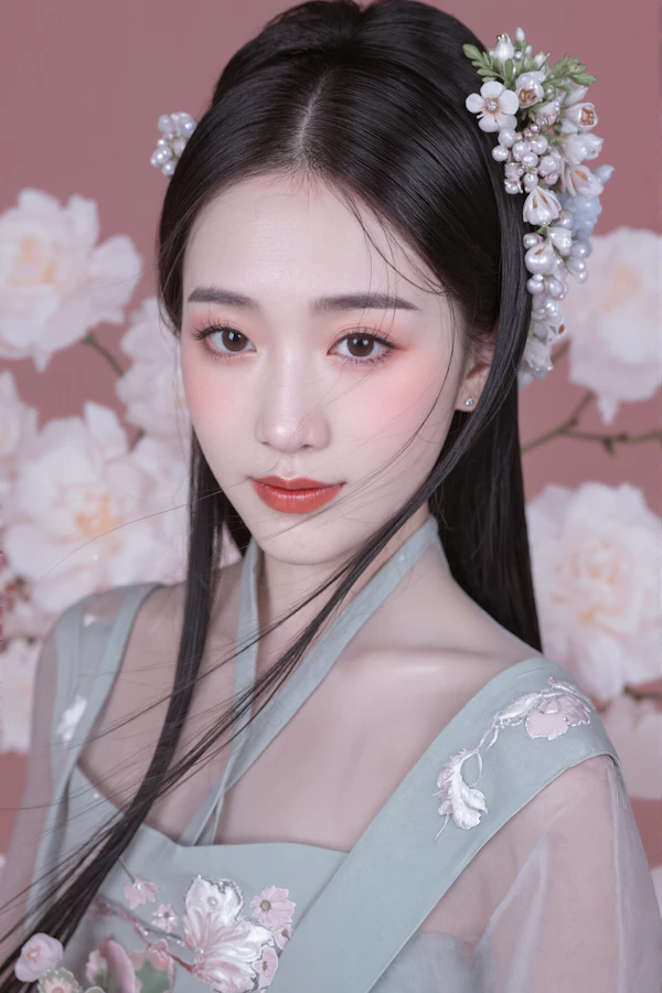Elegant Floral Portrait