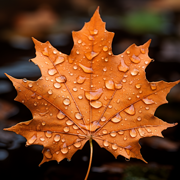 Autumn Dew on Amber Maple