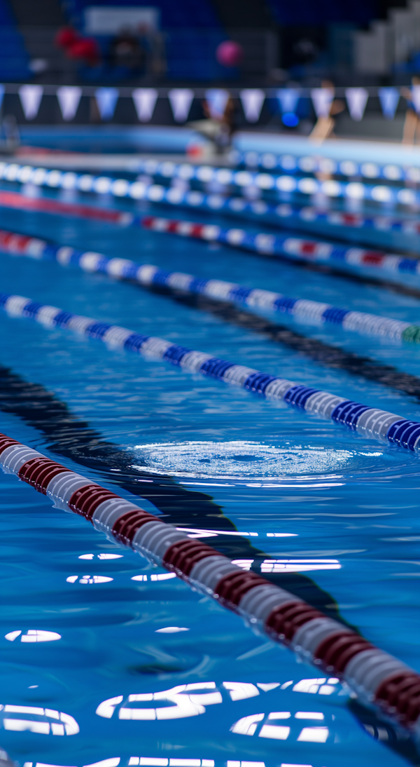 Tranquil Olympic-Sized Indoor Swimming Pool