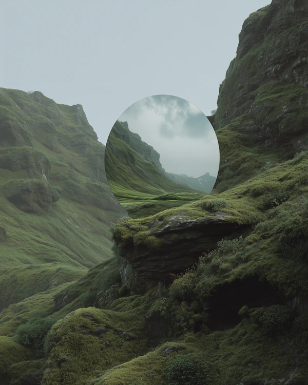 Surreal Landscape Scene