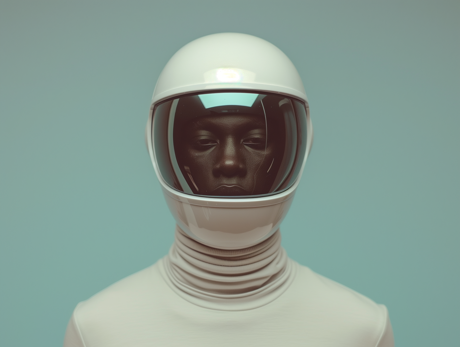 Futuristic Astronaut-Themed Portrait