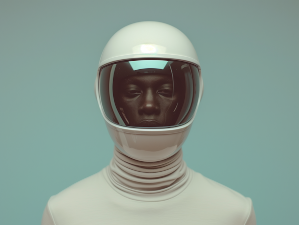 Futuristic Astronaut-Themed Portrait