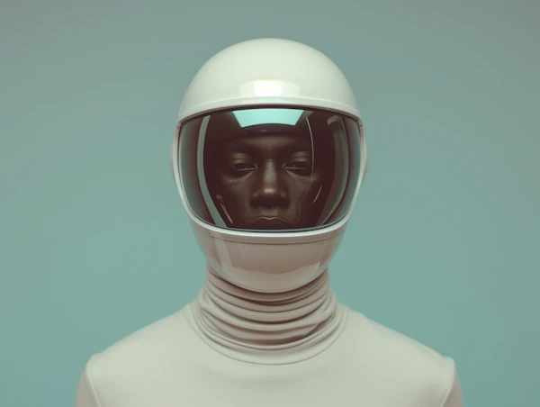 Futuristic Astronaut-Themed Portrait