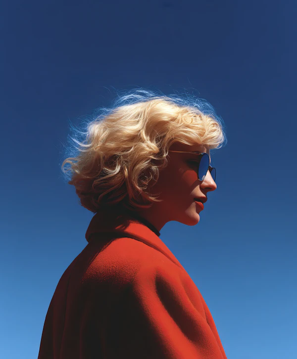 Profile in Red Coat