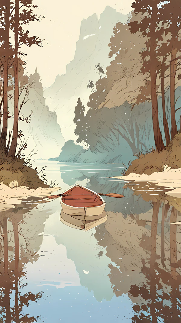Tranquil Woodland River