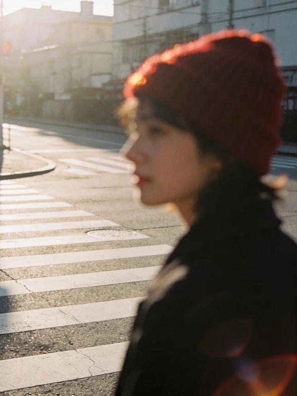 Red Hat in Sunlit Street