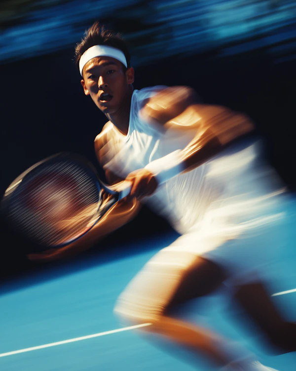 Tennis Player in Action