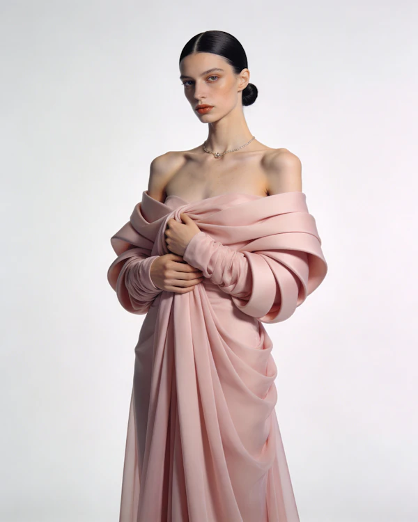 Elegant Woman in Pink