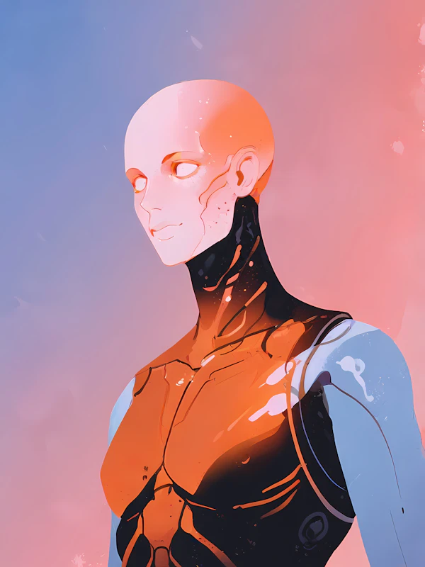 Futuristic Humanoid Figure