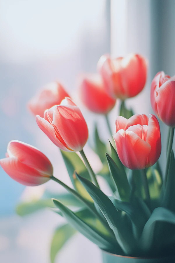 Vibrant Pink Tulips