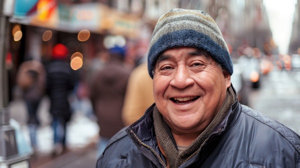 Cheerful Elderly Man Outdoors