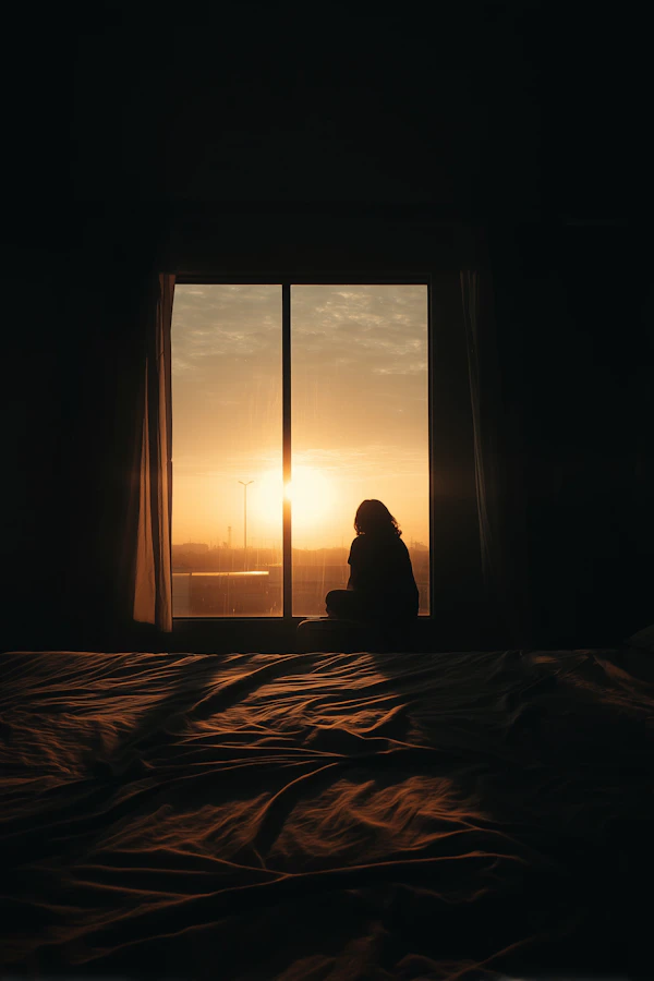 Silhouette by Window