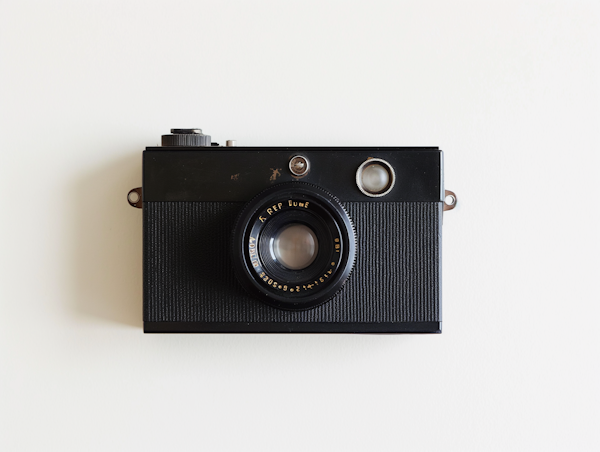 Vintage Rangefinder Camera with Leatherette Detail