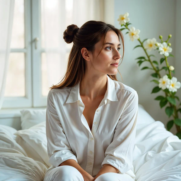 Woman in Thoughtful Reflection
