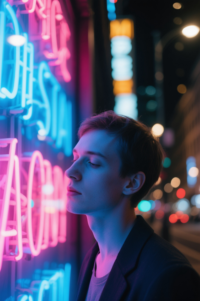 Neon Glow Portrait