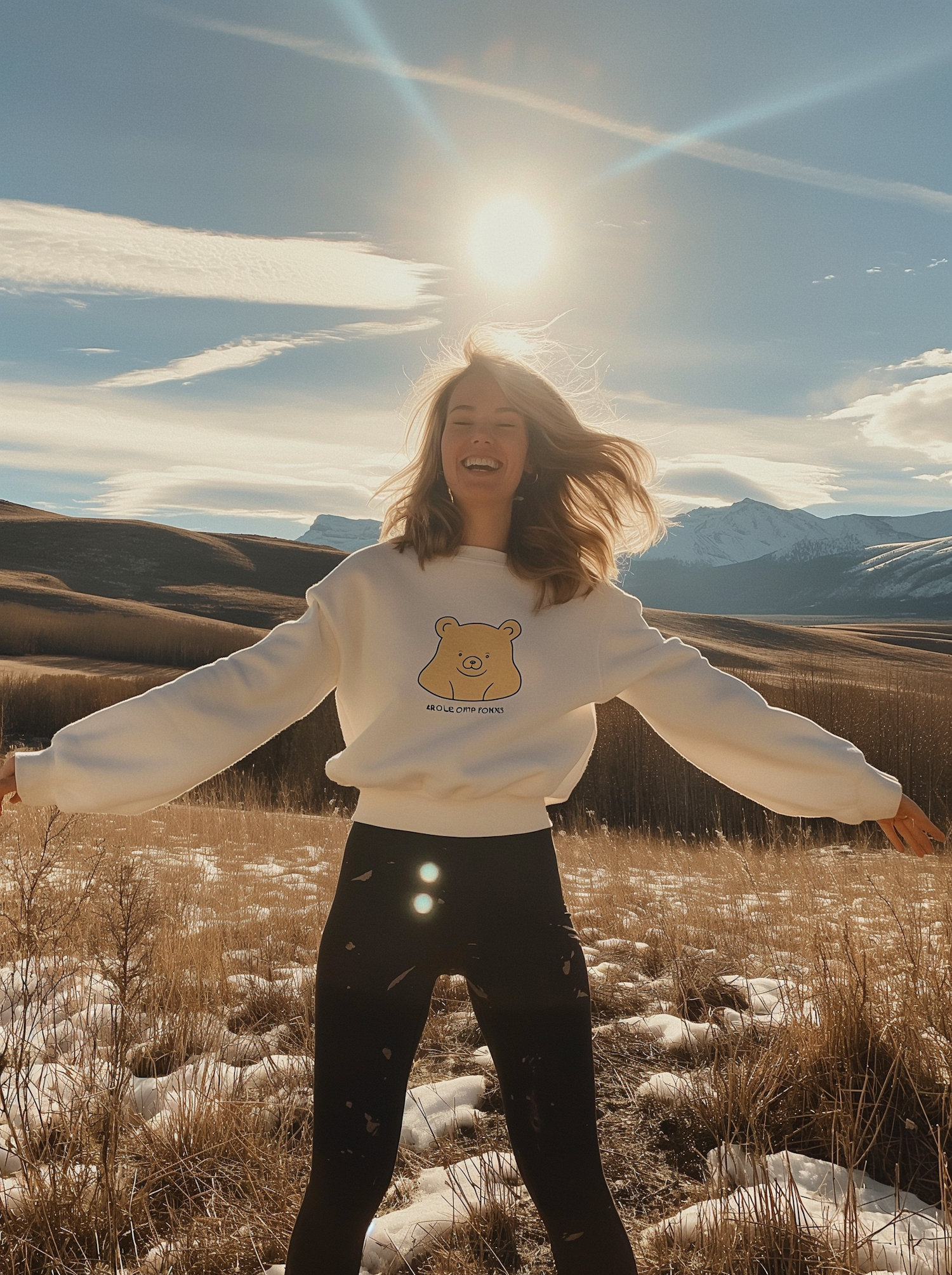 Sunlit Joy in the Mountain Field