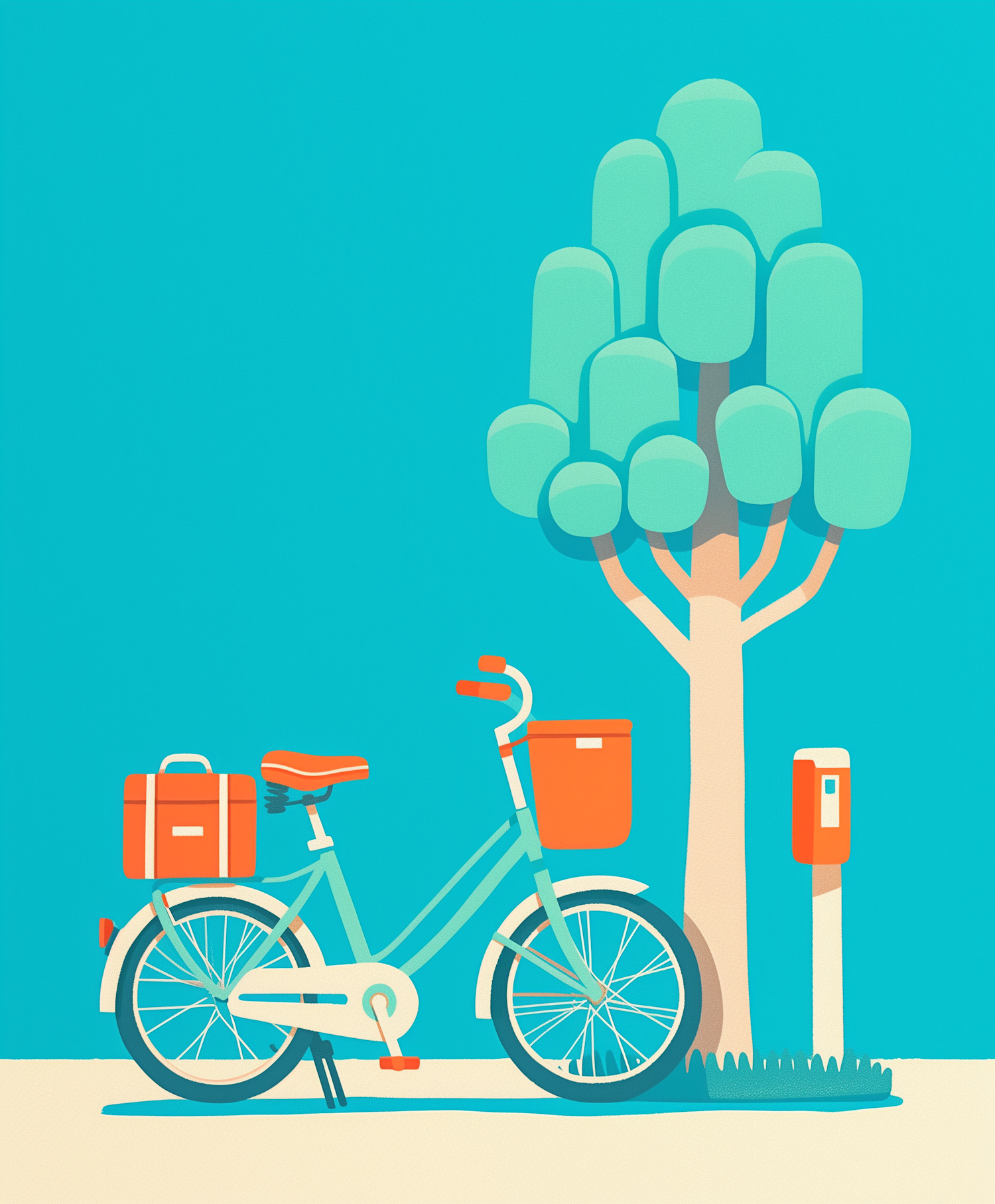 Stylized Bicycle Illustration