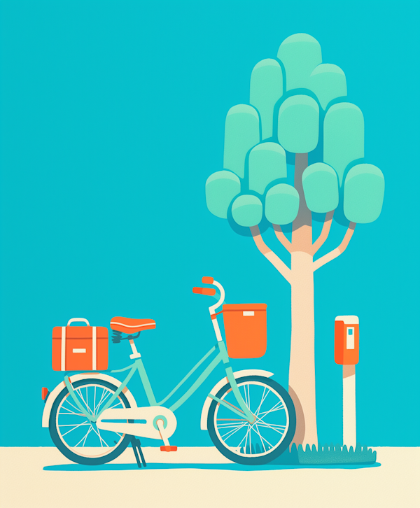 Stylized Bicycle Illustration