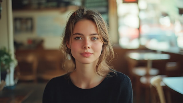 Young Woman in Relaxed Pose