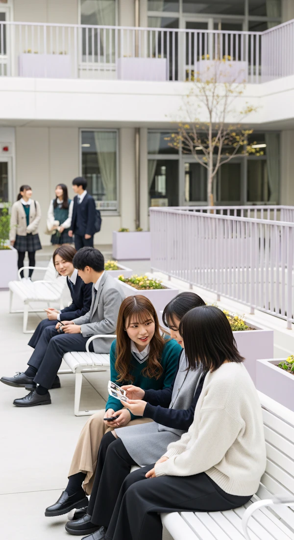 Students in Courtyard