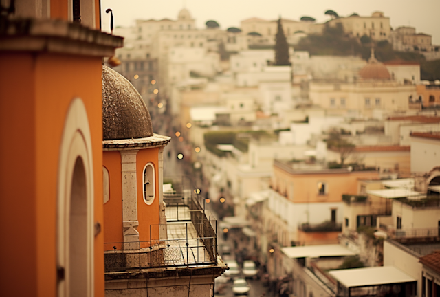 Historic Mediterranean Cityscape at Dusk