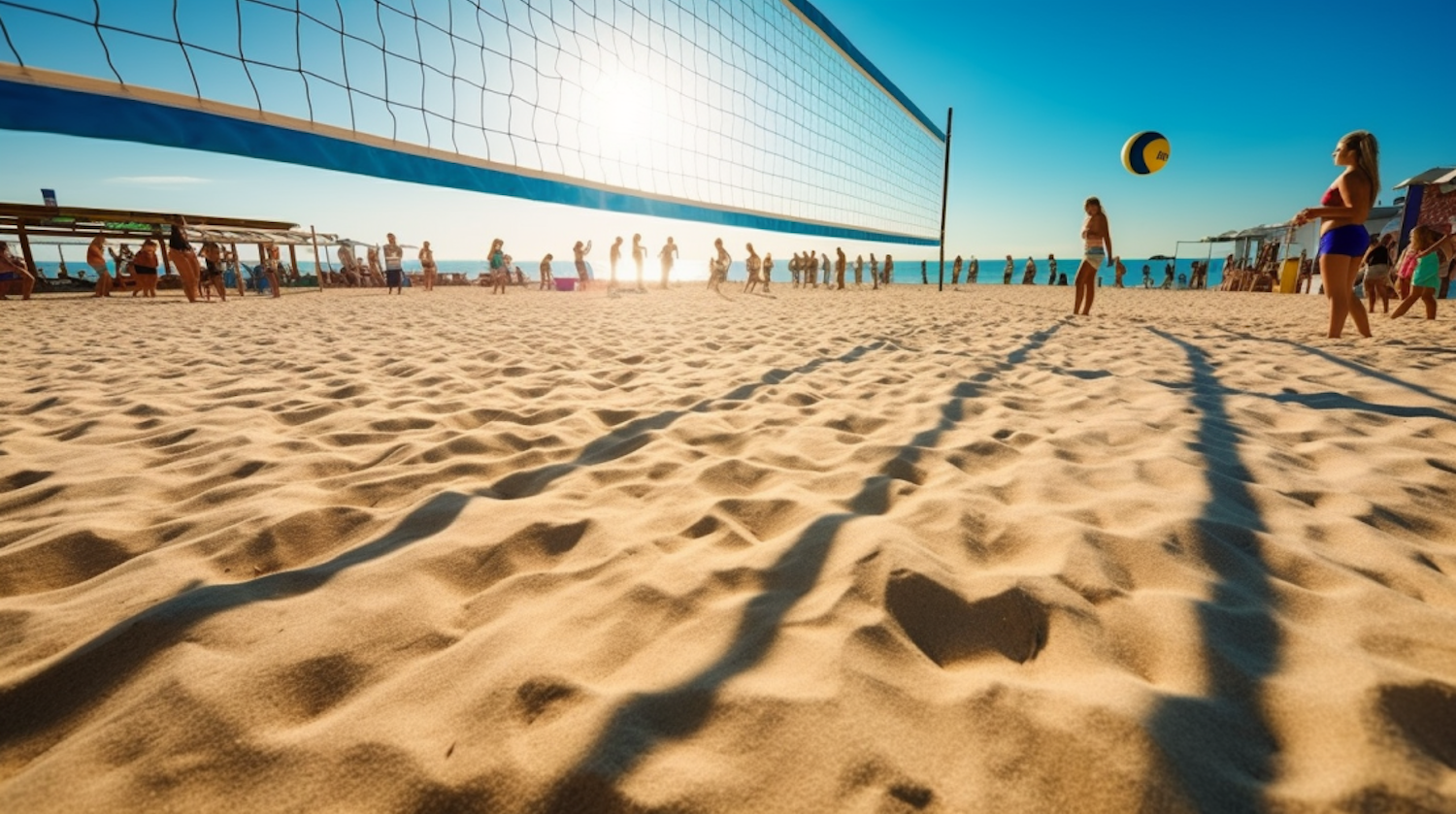 Sunny Beach Volleyball Match