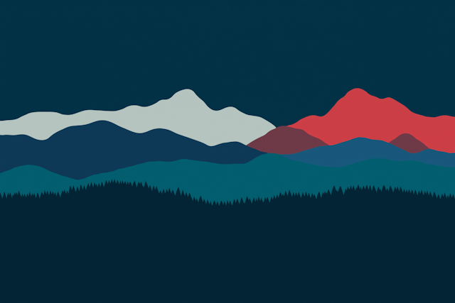 Stylized Mountain Landscape