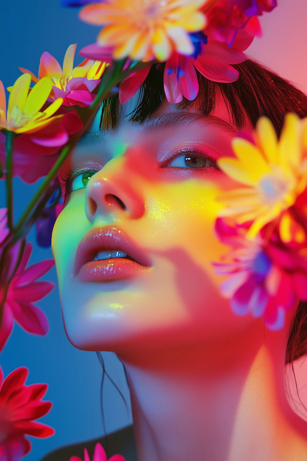 Floral Rainbow Portrait