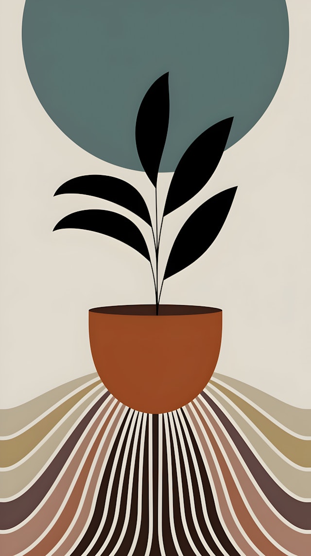 Minimalist Plant Art